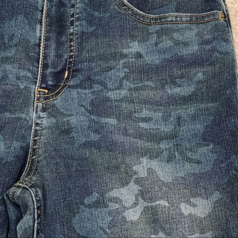 Unionbay High Rise Blue Camo Skinny Jeans 9 - Picture 5 of 16